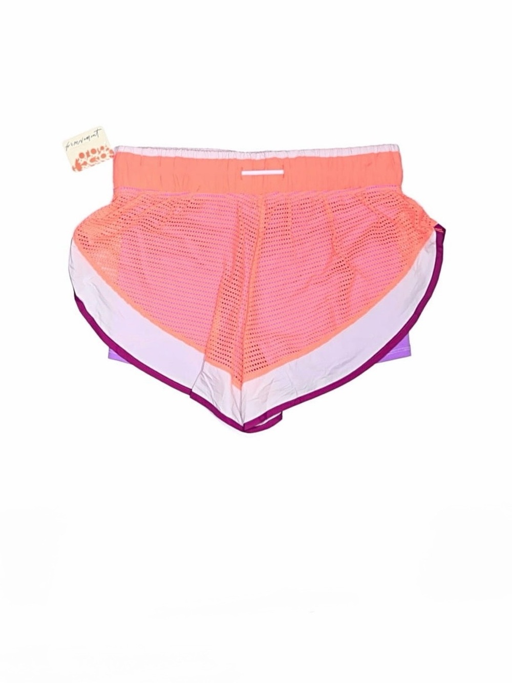 [FP MMOVEMENT] Pink Coral Layered Mesh Athletic Shorts NWT - Picture 2 of 3